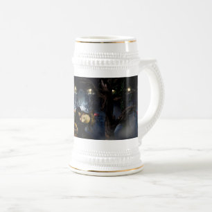Caneca De Cerveja SlipperyJoe's bosques assustadores de Halloween as