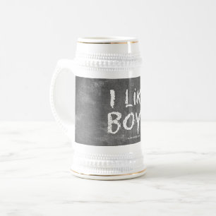 Caneca De Cerveja SlipperyJoe's Eu Gosto de Meninos quadro-negro suj