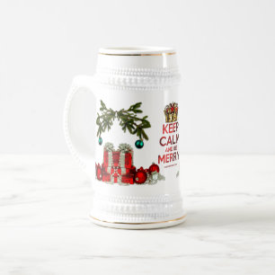 Caneca De Cerveja SlipperyJoe's Feliz Árvore Artística de Natal