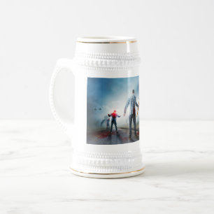 Caneca De Cerveja SlipperyJoe's feliz Halloween olhos brilhantes zum