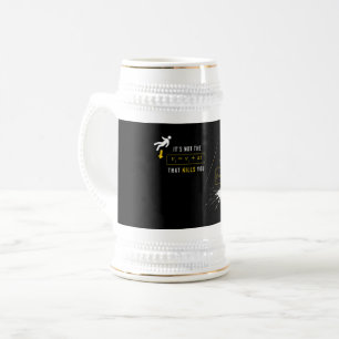 Caneca De Cerveja SlipperyJoe's piada de física de alto contraste co