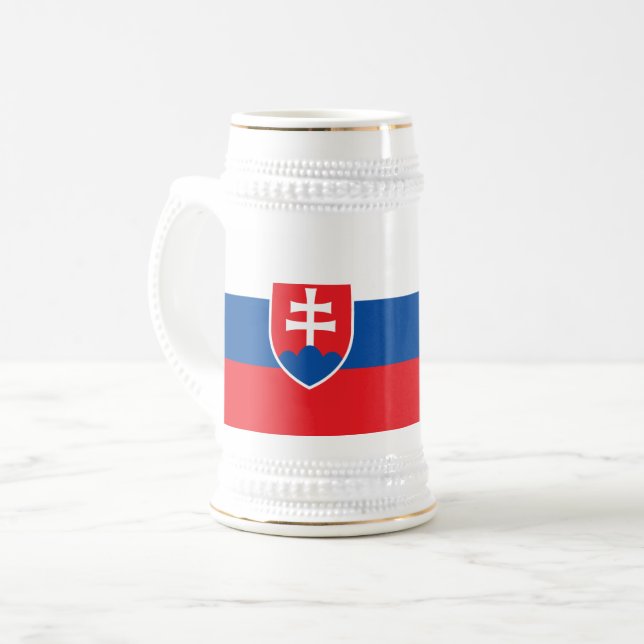 Caneca De Cerveja Slovakia Flag (Frente Esquerda)
