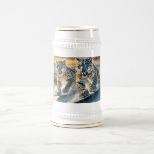 Caneca De Cerveja Snow Leopards Shredding Design por Rich AMeN Gill