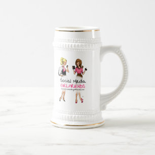 Caneca de cerveja social dos namoradas dos meios