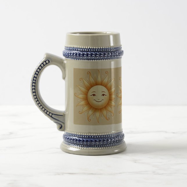 Caneca de cerveja Solar Cerâmica Sorridente - Mug  (Esquerda)