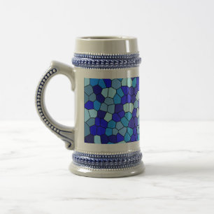 Caneca De Cerveja Sombras de Vidro Azul Obtido por Shirley Taylor