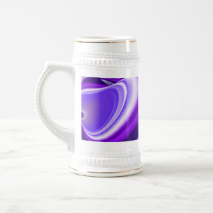 Caneca De Cerveja Sonho Roxo, Abstrato Fantasy Arte Arco-Íris