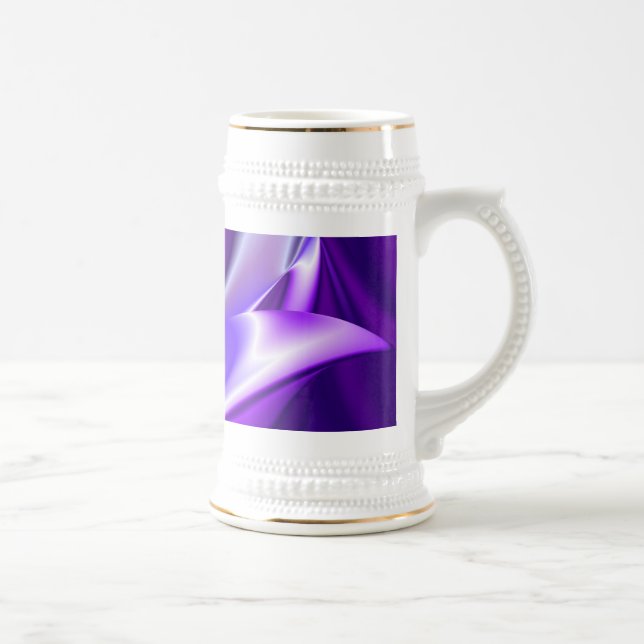 Caneca De Cerveja Sonho Roxo, Abstrato Fantasy Arte Arco-Íris (Direita)