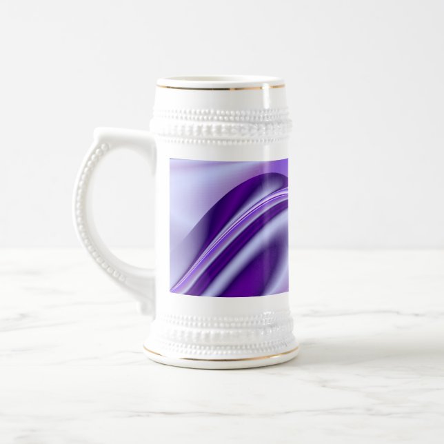 Caneca De Cerveja Sonho Roxo, Abstrato Fantasy Arte Arco-Íris (Esquerda)
