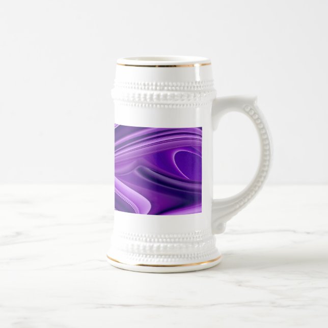 Caneca De Cerveja Sonho Roxo, Abstrato Fantasy Arte Arco-Íris (Direita)