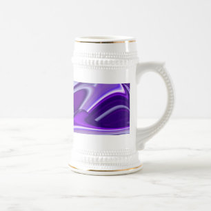 Caneca De Cerveja Sonho Roxo, Abstrato Fantasy Arte Arco-Íris