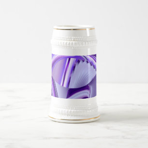 Caneca De Cerveja Sonho Roxo, Abstrato Fantasy Arte Arco-Íris