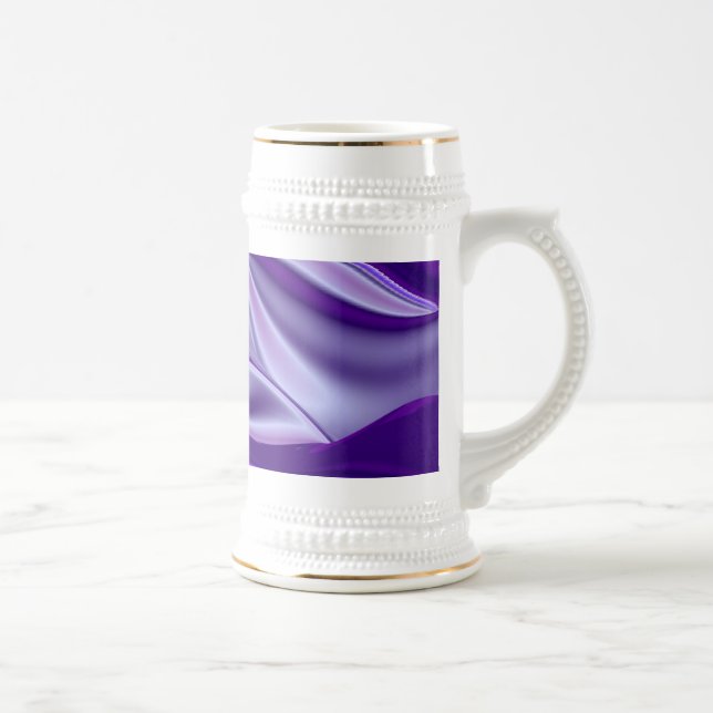 Caneca De Cerveja Sonho Roxo, Abstrato Fantasy Arte Arco-Íris (Direita)