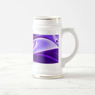 Caneca De Cerveja Sonho Roxo, Abstrato Fantasy Arte Arco-Íris