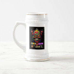 Caneca De Cerveja Sorriso de Cinco De Mayo