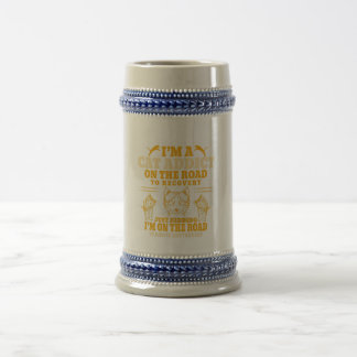 Caneca De Cerveja sou viciado em gatos na estrada para a recuperação