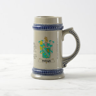 Caneca De Cerveja Stein. da crista da família de Balogh