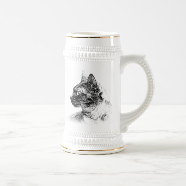 Caneca De Cerveja Stella a Gata Cinzenta (Direita)