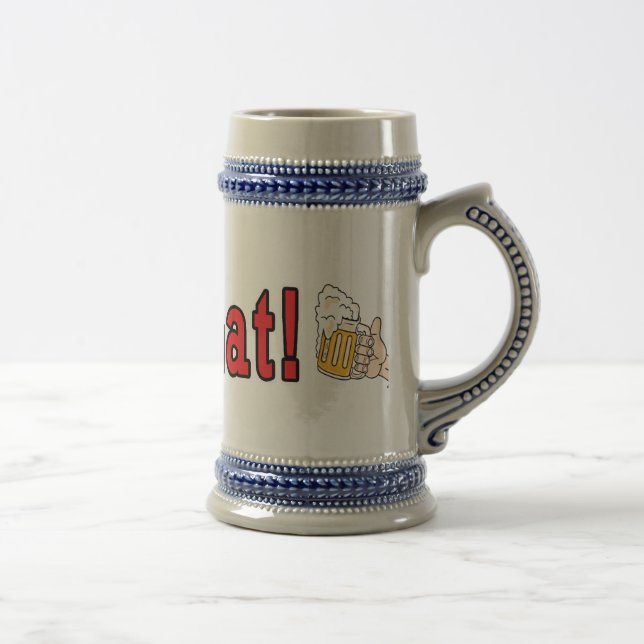 Caneca De Cerveja Sto Lat! Com Perucas De Cerveja (Direita)