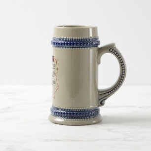 Caneca De Cerveja Sto Lat! Mapa Polonês da Música