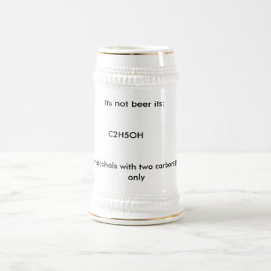 Caneca De Cerveja Sua não cerveja sua: , C2H5OH, advertindo: para o