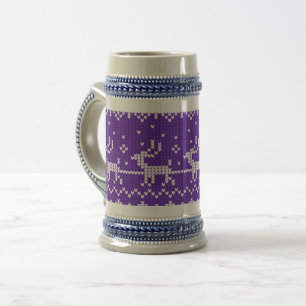 Caneca De Cerveja Suéter nojento, trenó e renas do Papai Noel