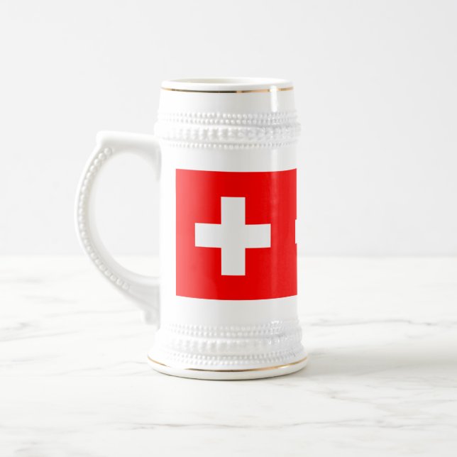 Caneca De Cerveja Suiça Flag Schweiz Suíça (Esquerda)