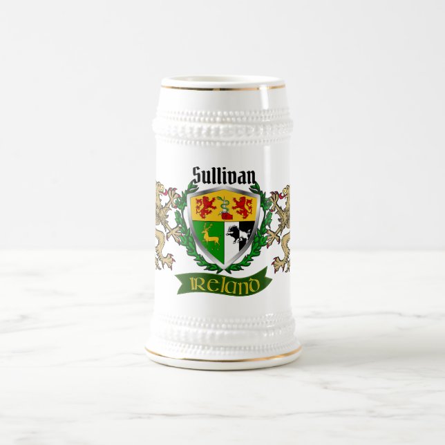 Caneca De Cerveja Sullivan/O'Sullivan Irish Shield (Centro)