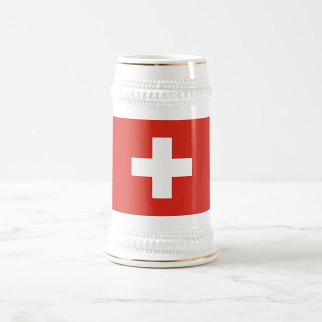 Caneca De Cerveja Switzerland Flag (Centro)
