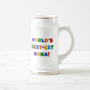 Caneca De Cerveja T-shirt brilhantes das cores do Melhor-est Nana do