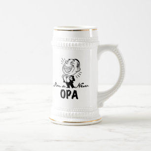 Caneca De Cerveja T-shirt e presentes novos de sorriso de Opa