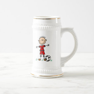 Caneca De Cerveja T-shirt e presentes uniformes vermelhos do jogador