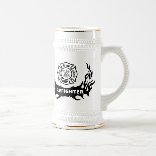 Caneca De Cerveja Tatuagem do sapador-bombeiro (Direita)