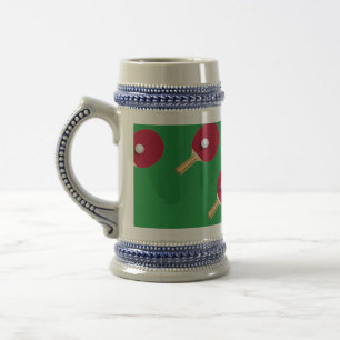 Caneca De Cerveja tênis de mesa de  e esfera em verde