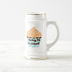 Caneca De Cerveja Ter 70 anos é t-shirts e presentes de aniversário