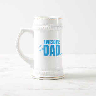 Caneca De Cerveja Texto azul pai incrível