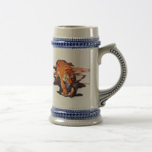 Caneca De Cerveja Tiger Walking