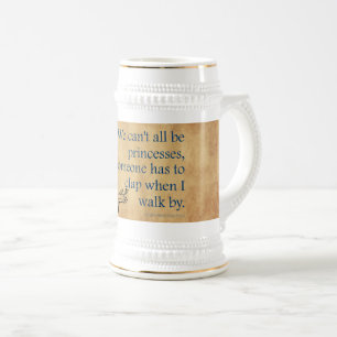 Caneca De Cerveja Tinta de 50 engraçada da Princesa SlipperyJoe