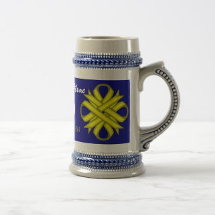 Caneca De Cerveja Tmpl de Fita Amarela de Kenneth Yoncich