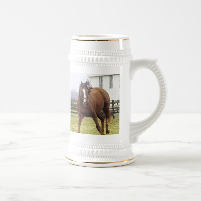 Caneca De Cerveja Tocar a Mug de cavalo puro (Direita)