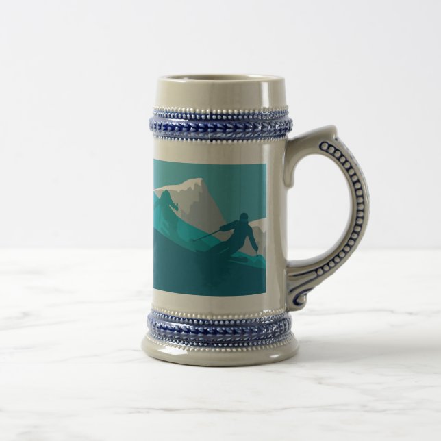 Caneca De Cerveja Todo esqui de montanha (Direita)