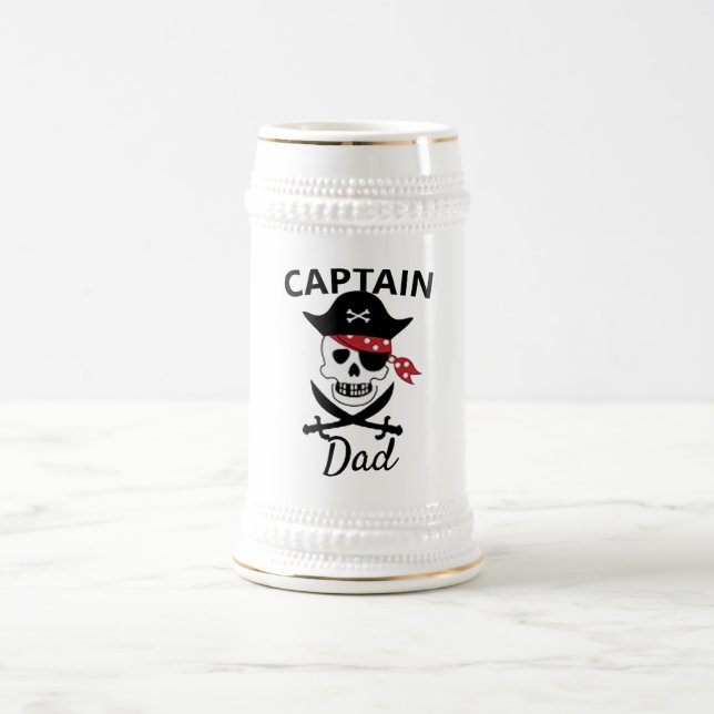 Caneca De Cerveja Torneira de cerâmica de cerâmica pirata, cerveja d (Centro)