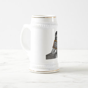 Caneca De Cerveja Tradição de Ação de Graças de SlipperyJoe's homem