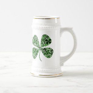 Caneca De Cerveja Trevo afortunado da folha do irlandês 4