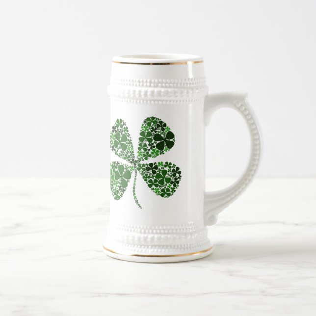Caneca De Cerveja Trevo afortunado da folha do irlandês 4 (Direita)