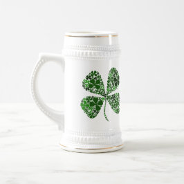 Caneca De Cerveja Trevo afortunado da folha do irlandês 4
