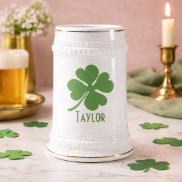 Caneca De Cerveja Trevo de Quatro Folhas Sortudo