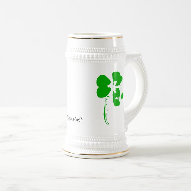 Caneca De Cerveja Trevo do verde do dia de St Patrick - copo da (Frente Esquerda)