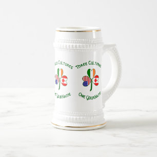 Caneca De Cerveja Trevo Personalizado Canadense Irlandês Americano