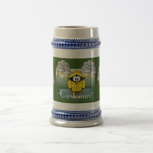 Caneca De Cerveja Trocando Rainy Day Pinguin Thunder_Cove
